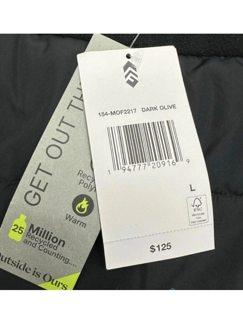 Free Country Men's Get Out There Insulated Olive Green Jacket - Size L